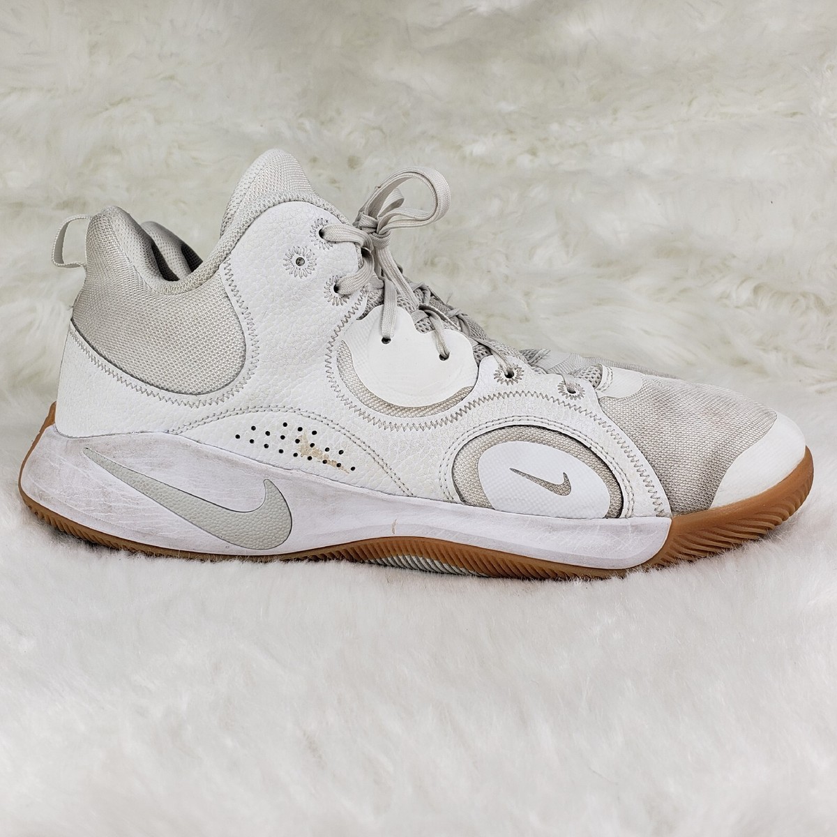 Nike Mens Fly By Mid 2 CU3503-100 White Basketball Shoes Sneakers