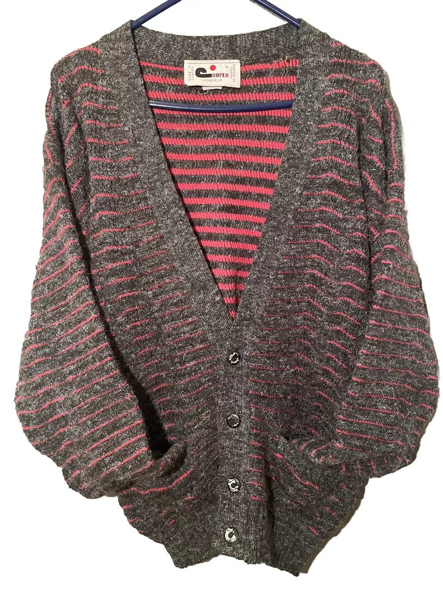 Pink and shop grey cardigan