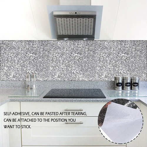Practical Size Aluminum Foil Kitchen Wall Sticker Waterproof and