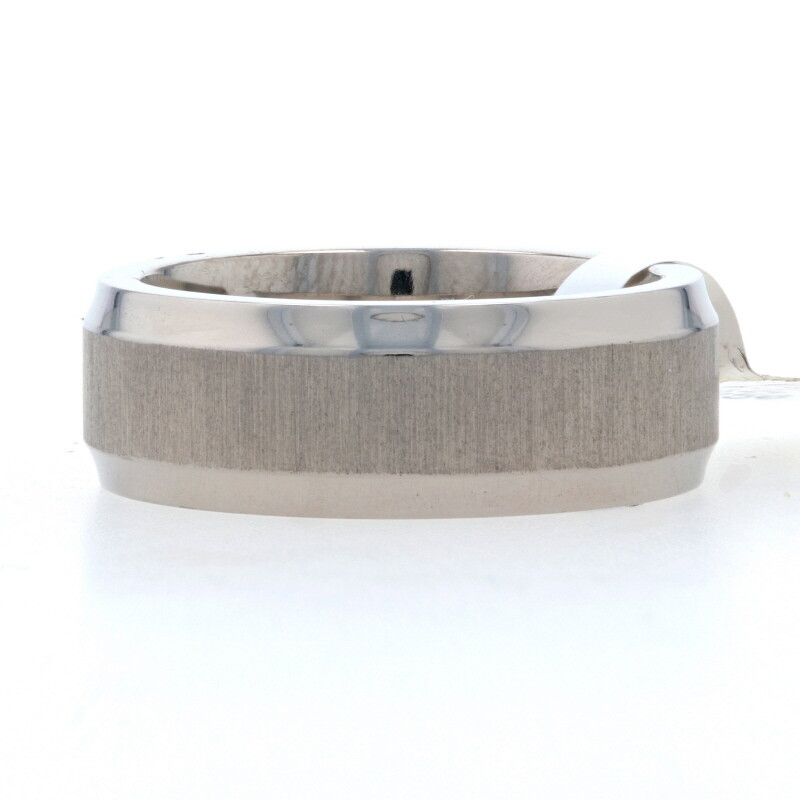 NEW Men's Wedding Band Titanium Ring Sz 9 Comfort Fit Matte Design Mon Cheri-image