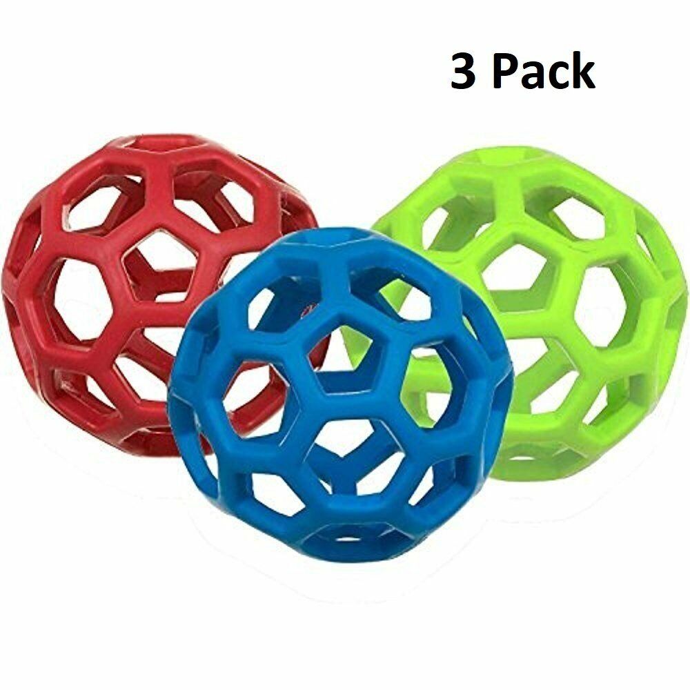 JW Pet Company Mini Hol-ee Roller Dog Toy, Colors Vary Mini - Pack of 3