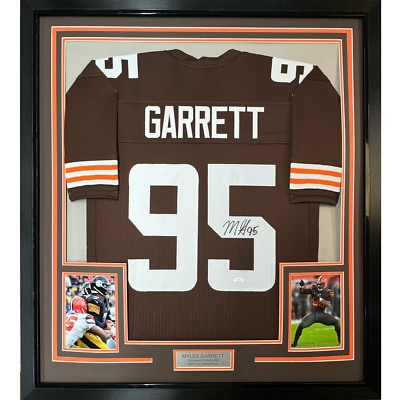 Framed Autographed/Signed Myles Garrett 35x39 Cleveland Brown