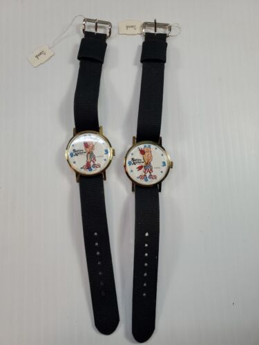 SPIRO AGNEW Novelty Watch Black Strap Swiss Made  Collectible Political LOT OF 2 - Afbeelding 1 van 18