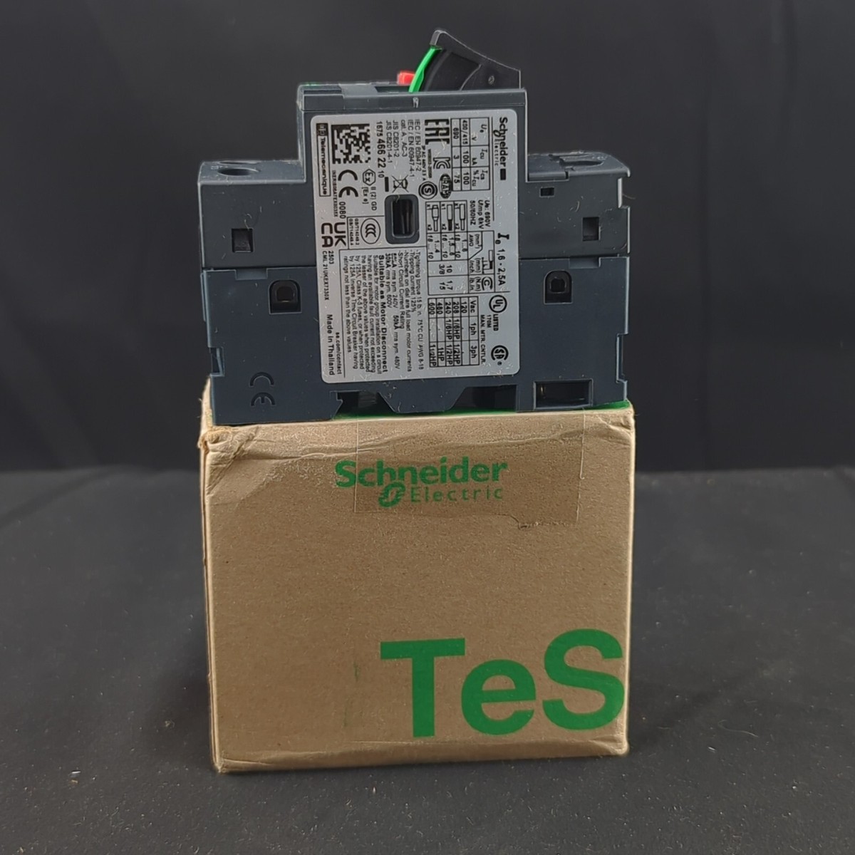 Schneider Electric GV2ME07 3P Motor Circuit Breaker – 1.6-2.5A Thermal-Magnetic Protection For D09-D38 Contactors
