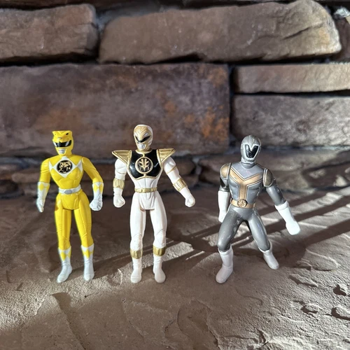 Vtg 1995 Saban Power Ranger White Yellow Figurines Action Figure TCFFC Toy 90s