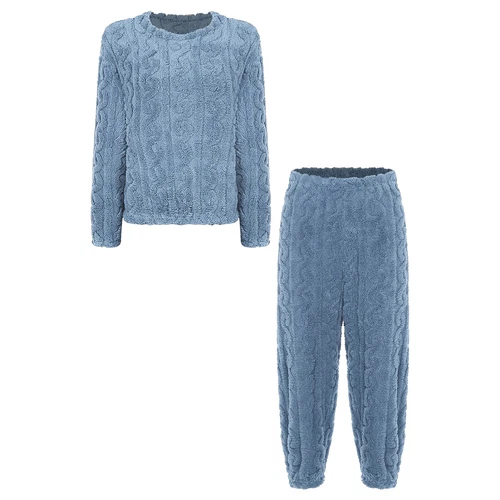 Womens Pajamas Set New Year Sleepwear Solid Color Homewear Elastic Waistband - Picture 62 of 79
