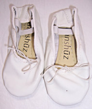 Danshuz New White Leather Classic Ballet Dance Slipper Shoe Party Toddler Size 9