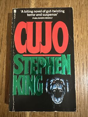 Cujo by Stephen King 1982 UK Futura PB 1st - Vintage Horror