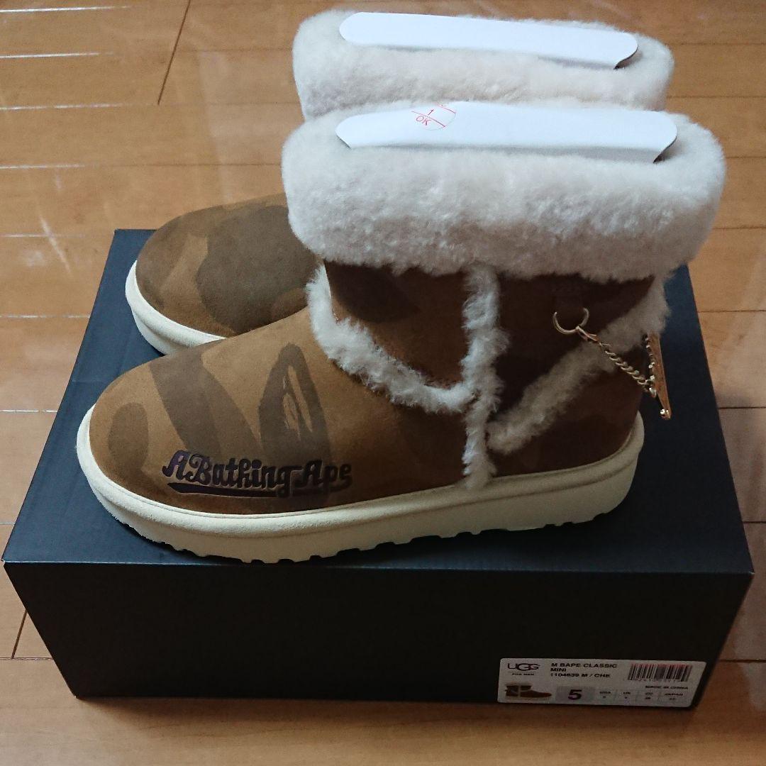 A BATHING APE × UGG Classic Mini Boot Chestnut Charm for Men 23cm / US Size 5