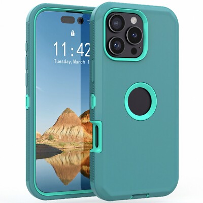 For iPhone 14 13 12 Pro Max 11 XR 15 16 Phone Case Heavy Duty Shockproof Cover