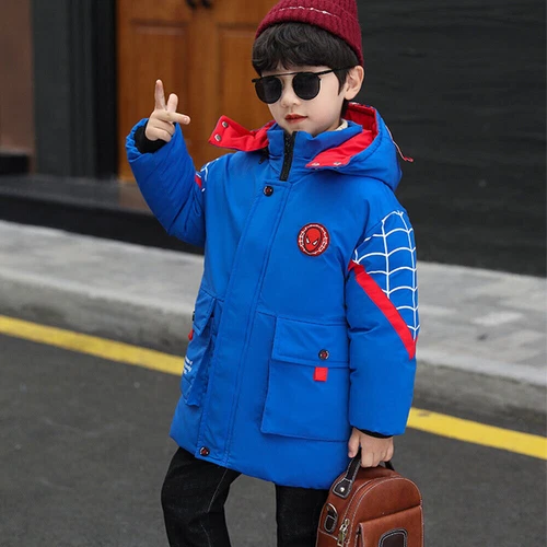 Kids Boys Spiderman Hooded Puffer Jacket Winter Toddler Coat Parka Outerwear UK% - Picture 13 of 21