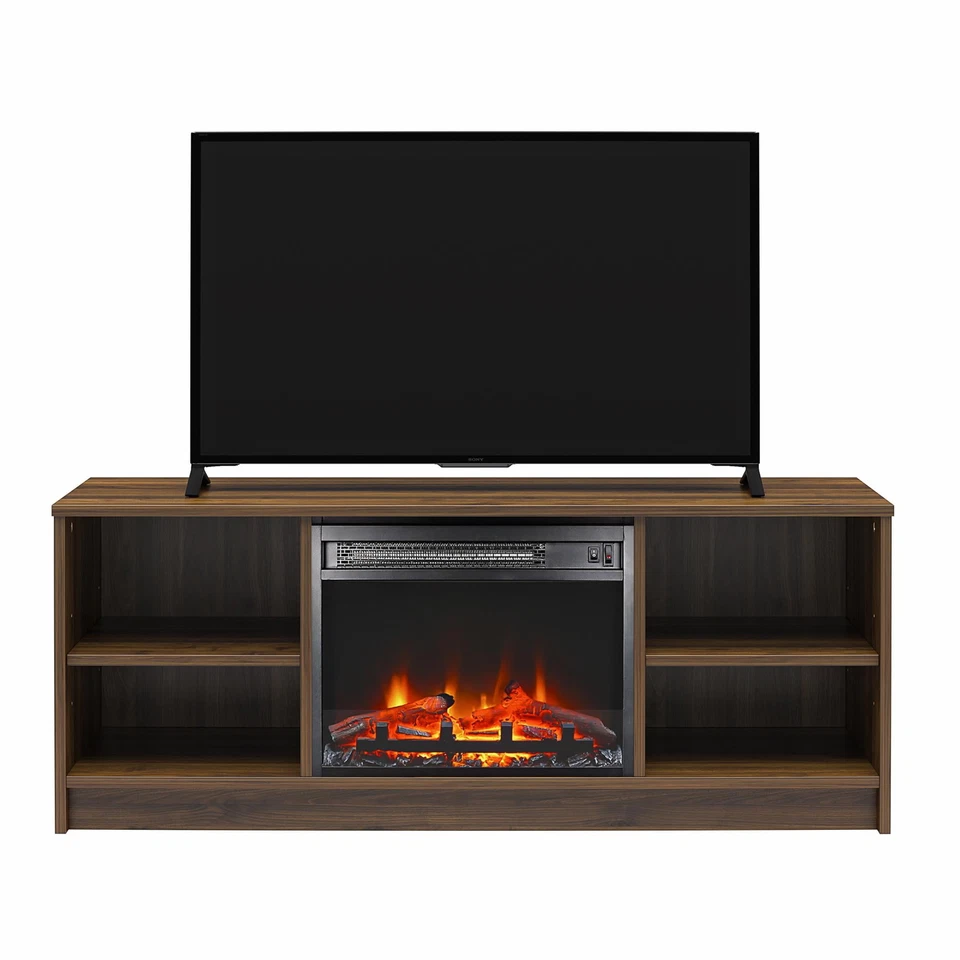 Chimenea Eléctrica Soporte TV Hasta 55" LED Llama Legistro Set Cool-Touch Moderno Calentador Foto 3 de 4