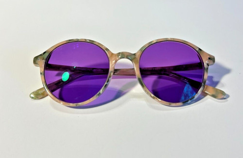 Dupont Sney Eyeglasses D-62298 49-20-140 Round Pink/Peach Gray Marbleized