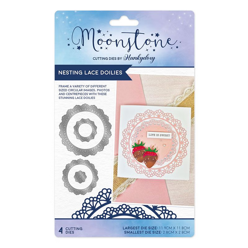 Hunkydory Moonstone - Nesting Lace Doilies Craft Die Set - 4 Dies - MSTONE1019