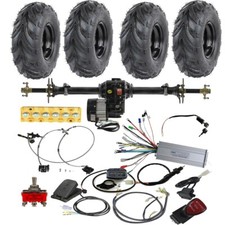 Golf Cart Go Kart ATV 34" Rear Axle 48V 1000W Differential Motor 6" Wheels Kit