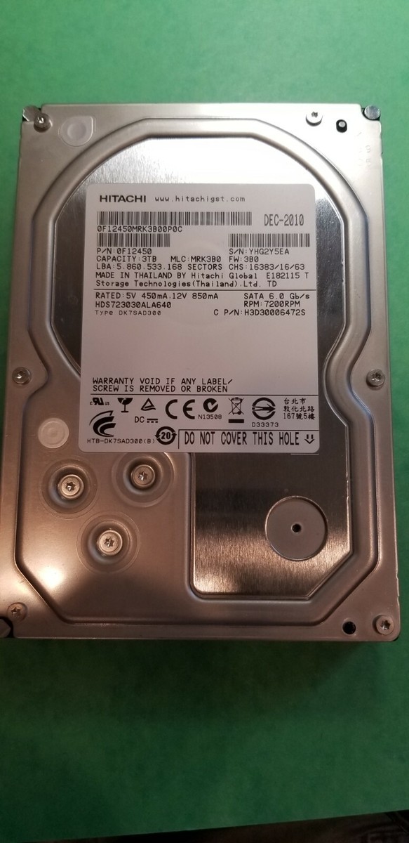 Hitachi 7K3000 HDS723030ALA640, 3 TB Hard Drive - MINT Hitachi 7K3000 HDS723030ALA640, 3 TB Hard Drive - MINT
