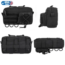 Tactical Molle Waist Pouch Multi Compartment EDC Storage Bag with Phone Holder