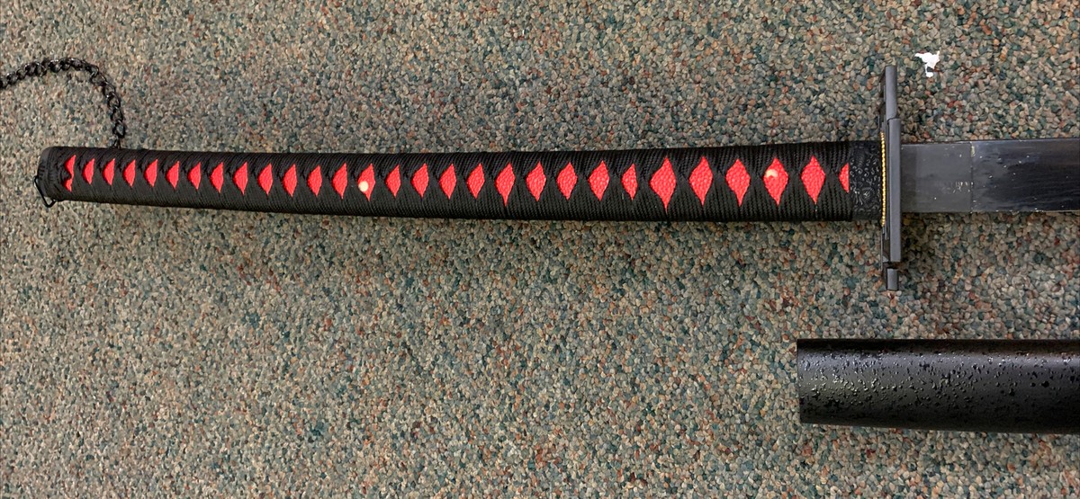 Katana XXL in metallo Bankai Tensa Zangetsu di Ichigo Kurosaki Bleach