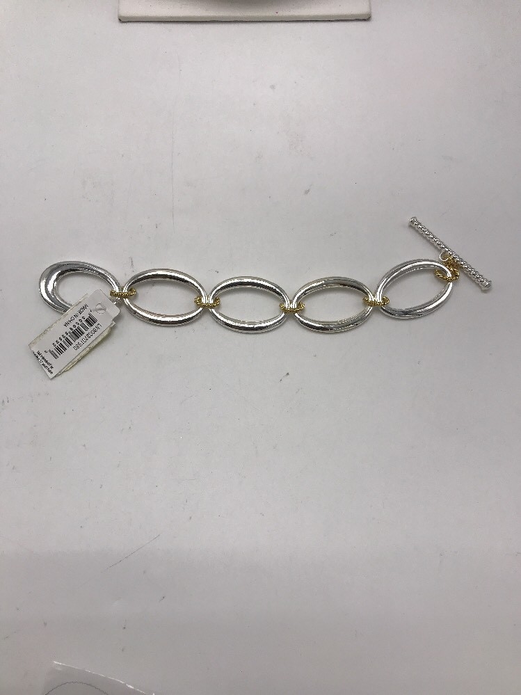 $42 Ralph lauren two tone large link toggle bracelet 398 | eBay