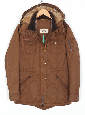CAMEL ACTIVE Hooded Padded Coat Jacket Women Size EU 38 UK 10-12 Comfort Fit