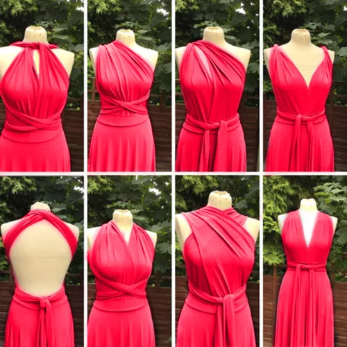Maxi Vestido Damas Cóctel Fiesta Baile de graduación Vestido Cuello Halter Dama de honor Boda Largo* - Imagen 6 de 29