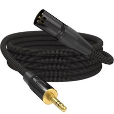 XLR Male to 3.5mm TRS Male Unbalanced Cable 1/8 inch Mini Jack TRS Stereo Cab...
