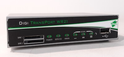 Digi Transport WR21-L WR21-L12B-D14-SA Cellular Ethernet Modem/Wireless Router