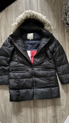 Tommy Hilfiger Mantel Daunenmantel Winterjacke Größe 176 Schwarz