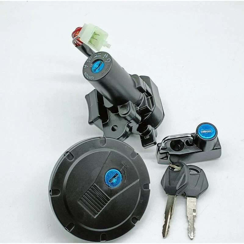 Interruptor de encendido tapa de gas combustible llave de bloqueo de asiento para Kawasaki KL250 KL250 Super Sherpa Foto 4 de 4
