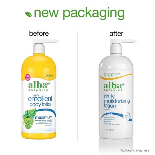 Alba Botanica Lozione Idratante 32 Oz Vitamina E e Burro di Karitè, Pelle Secca - Foto 5 di 6