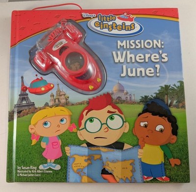 Disney's Little Einsteins BOOK MISSION: WHERE'S JUNE? Hardcover Rocket Magnifier