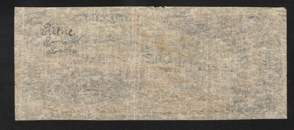 1861 $5 TIMBER CUTTER'S BANK SAVANNAH, GA OBSOLETE BANK NOTE GEORGIA 0256 - Image 2 of 2