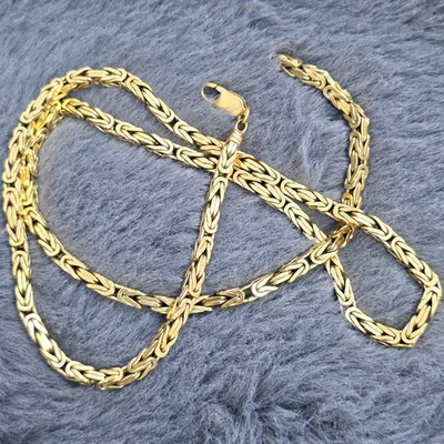 585 Gelbgold Königskette Halskette 60 cm Karabinerverschluss - Bild 1 von 4