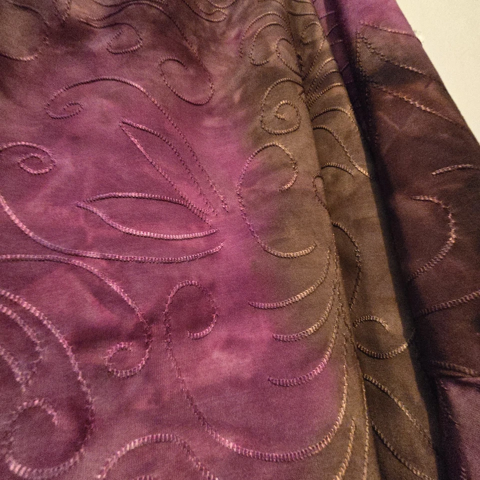 Vtg 90s Y2K Tie Dye Embroidered Top Womens 2X Ruffle Whimsigoth Fairy Grunge - Image 4 of 4