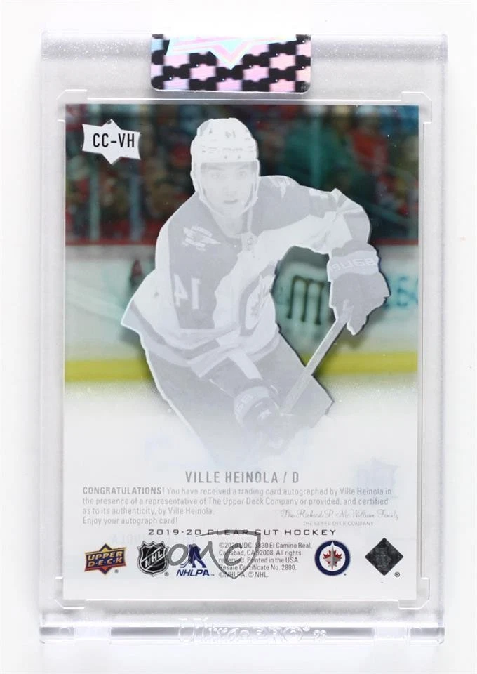 2019-20 Upper Deck Clear Cut Rookies Ville Heinola #CC-VH Rookie Auto RC - Image 2 of 2