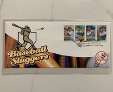 USPS First Day Yankees Stamp #4080-83 Baseball Sluggers Mantle Greenberg Ott