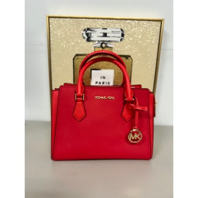 Michael Kors 35T0GWXM2L Hope Medium Saffiano Leather Satchel