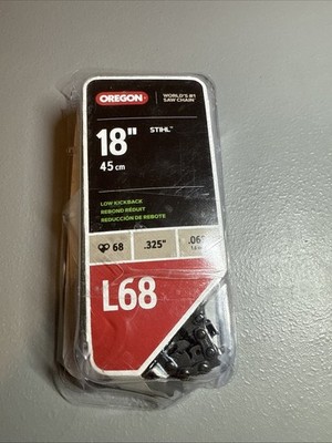 Oregon L68 Chainsaw Chain 18'' .325 pitch, .063 Gauge, Fits Many Stihl Models
