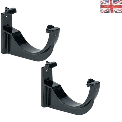 Elegante schwarze halbrunde Dachrinnenwinkel - 112 mm, 2er Pack für Heimwerkerprojekte