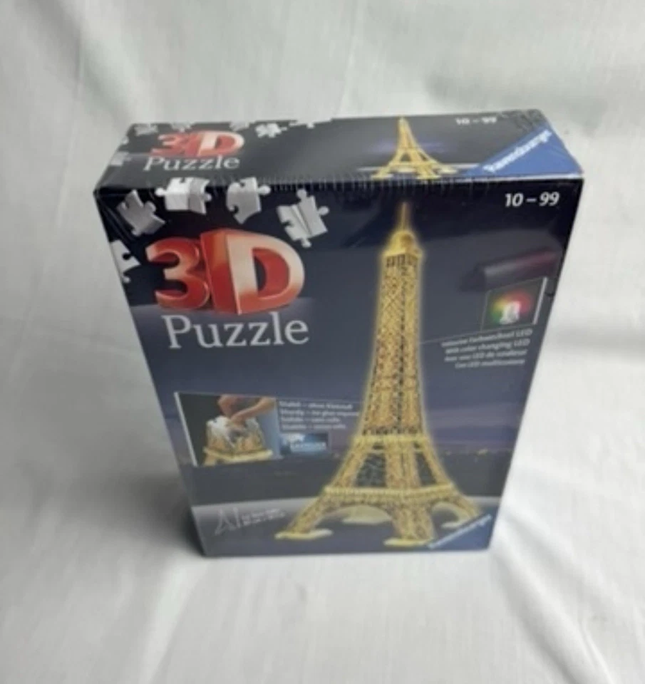 NUEVO ROMPECABEZAS SELLADO RAVENSBURGER 3D TORRE EIFFEL EDICIÓN NOCTURNA 216 Piezas  Foto 2 de 4