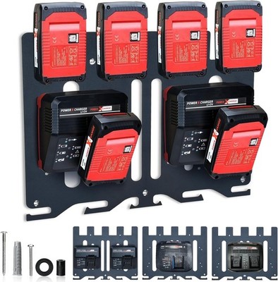 3in1 Pro Wall Mount for Einhell Chargers and 18V Battery, for Power X-Chang...