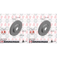 2X Zimmermann Sport Bremsscheiben 320Mm Gelocht Vorne Passend FüR Volvo S60 S80