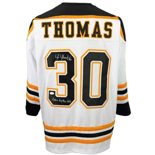 Tim Thomas autographed signed inscribed jersey NHL Boston Bruins JSA COA