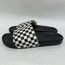 Vans Slide On La Costa Checkerboard Black White Mens Size 10 Slides