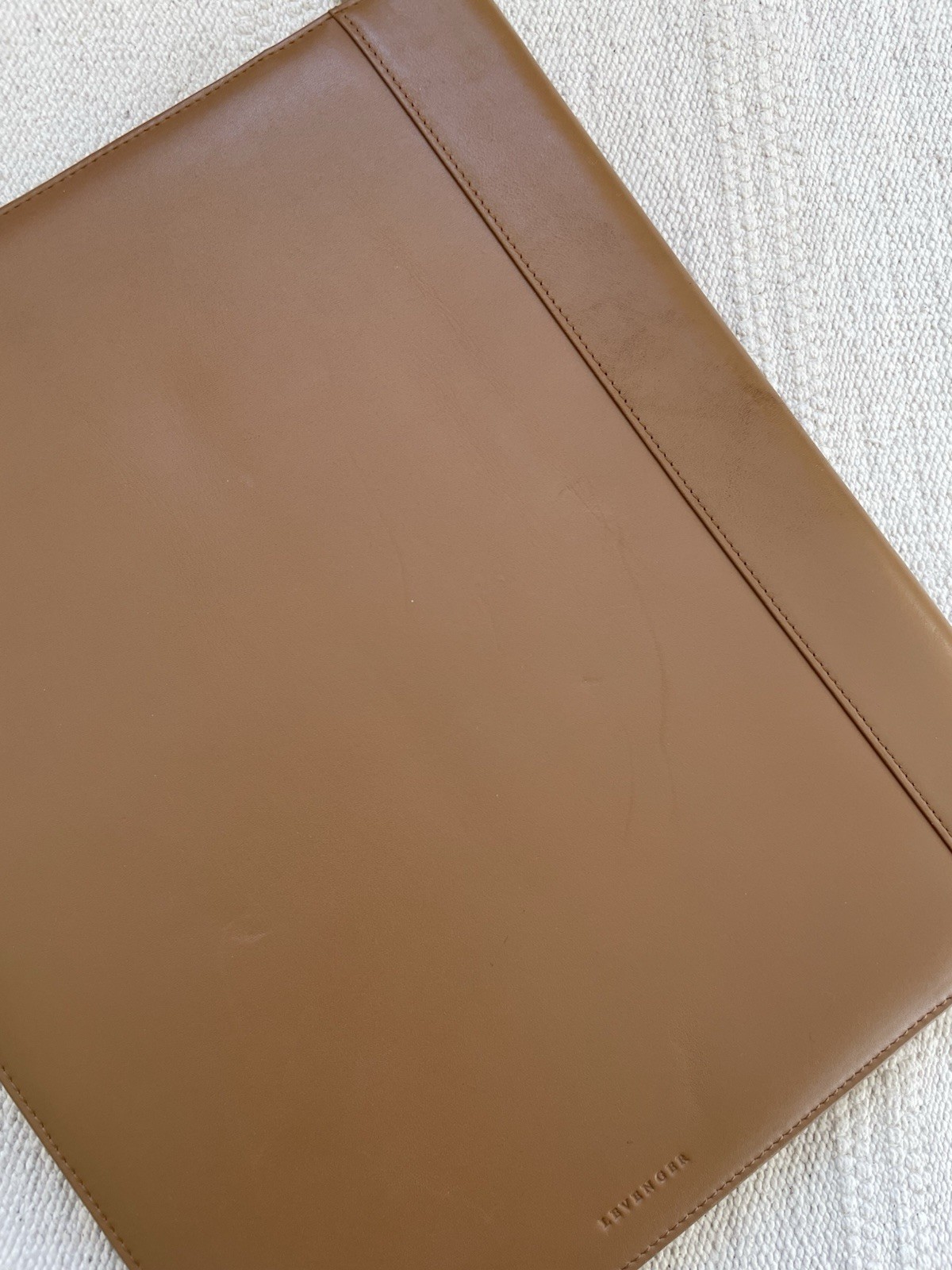 Levenger Leather Portfolio Notebook Organizer Pen Loop Window Card Pockets