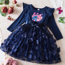 Color: Dark Purple, Size: One Size, Height: 170 - Lilo Stitch Girl Baby Dresses