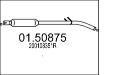 MTS Mittelschalldämpfer Schalldämpfer für Renault Clio IV BH_ 01.50875