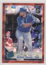2019 Donruss Optic Rated Rookies Red Cracked Ice Prizm 5/7 Rowdy Tellez #52 4z8