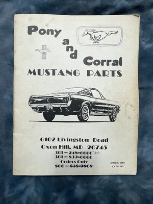 Vintage Ford Mustang Parts Catalog Oxon Hill Maryland Pony Coral 1980's