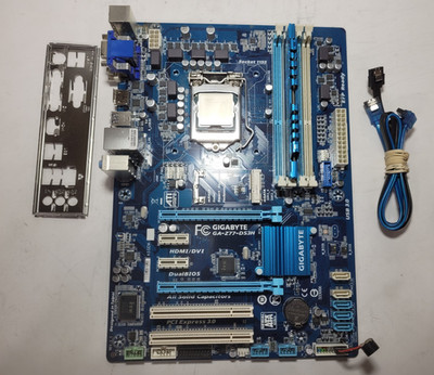 Gigabyte GA-Z77-DS3H Core i5-3570K, 4GB RAM, IO Shield & 2x SATA Cables #1031
